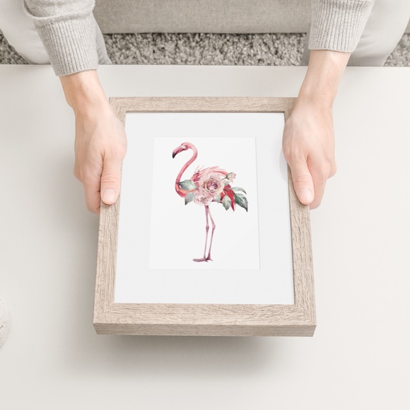 Watercolor Tropical Flamingo Wall Art Poster Print UNFRAMED - Picture 10 of 17